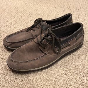 Brown leather boat/casual shoes